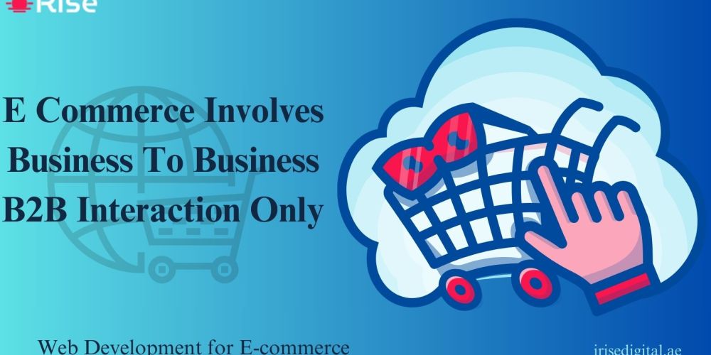 E COMMERCE INVOLVES BUSINESS TO BUSINESS B2B INTERACTION ONLY 1 e commerce involves business to business b2b interaction only